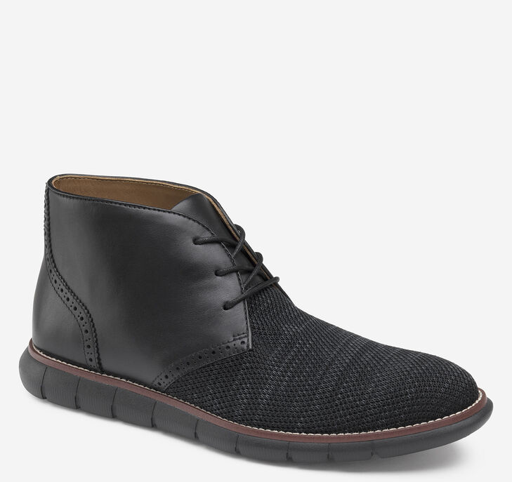 Johnston & Murphy Holden Knit Chukka Stövlar Herr - Svarta Stövlar [LH0638512]